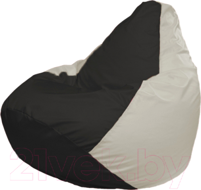 Бескаркасное кресло Flagman Груша Мега Г3.1-392 (черный/белый)