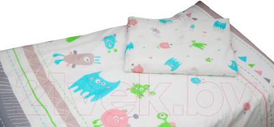 

Комплект постельный в кроватку Polini Kids, Монстрики 3