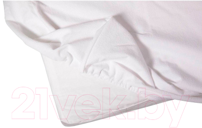 Наматрасник в кроватку Фея Махровый с пропиткой (белый)