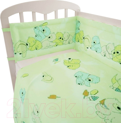 Комплект постельный для малышей Фея Мишки (зеленый)