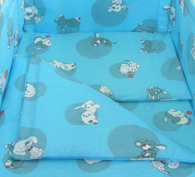 Комплект постельный для малышей Фея Наши друзья (голубой)