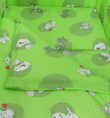 Комплект постельный для малышей Фея Наши друзья (зеленый)