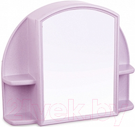 Шкаф с зеркалом для ванной Berossi Орион АС 11802000 (розовый мрамор)