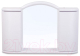 Шкаф с зеркалом для ванной Berossi Арго АС 11904000 (белый мрамор) - 