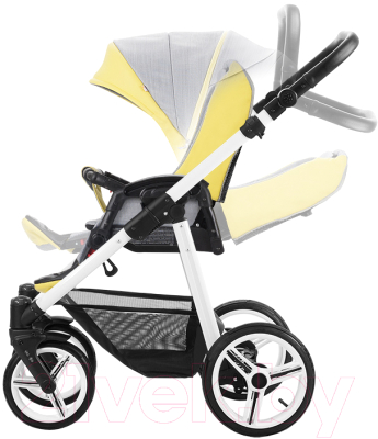 Детская универсальная коляска Bebetto Vulcano белая рама 2 в 1 (V01)