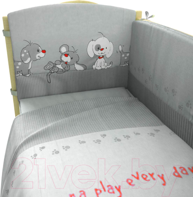 Комплект постельный для малышей Фея Веселая игра 6 (серый)
