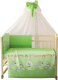 Комплект постельный для малышей Фея Веселая игра 7 (зеленый) - 