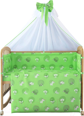 Комплект постельный для малышей Фея Наши друзья 7 (зеленый)