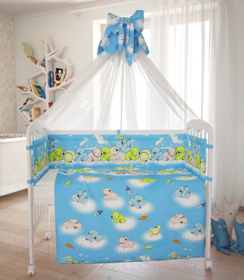 Комплект постельный для малышей Фея Мишки 7 (голубой)