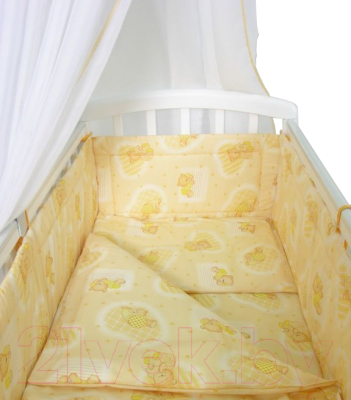 Комплект постельный для малышей Фея Мишки 7 (желтый)