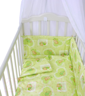 Комплект постельный для малышей Фея Мишки 7 (зеленый)