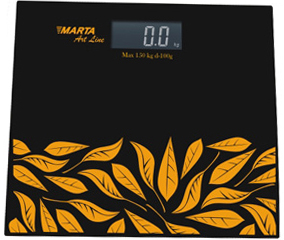 Напольные весы электронные Marta MT-1672 (Black-Orange) - общий вид