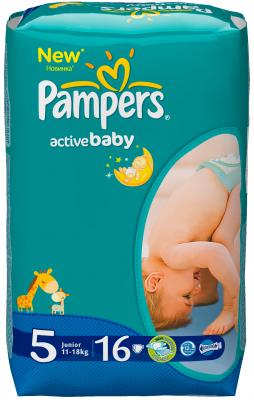 Подгузники детские Pampers Active Baby 5 Junior Regular Pack (16шт) - общий вид