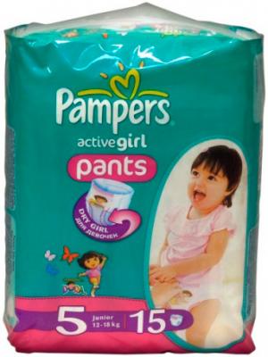 Подгузники-трусики детские Pampers Active Girl 5 Junior (15шт) - общий вид
