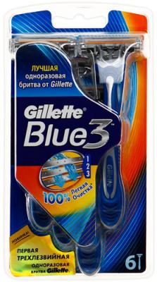 Бритвенный станок Gillette Blue 3 (6шт) - общий вид в упаковке