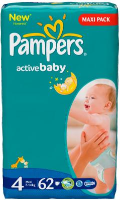 Подгузники детские Pampers Active Baby 4 Maxi (62шт) - общий вид