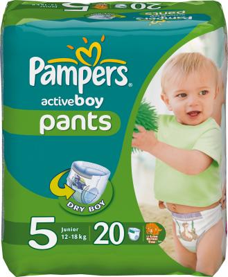 Подгузники-трусики детские Pampers Active Boy 5 Junior Carry Pack (20шт) - общий вид