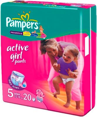Подгузники-трусики детские Pampers Active Girl 5 Junior (20шт) - общий вид