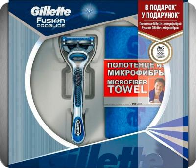 Набор для бритья Gillette Fusion ProGlide (бритва + кассета + полотенце) - общий вид
