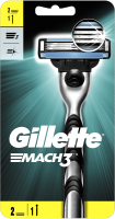 Бритвенный станок Gillette Mach3 (+ 2 кассеты) - 