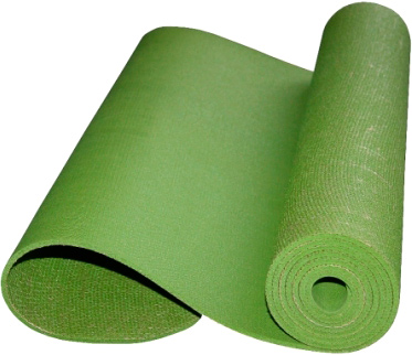 Коврик для йоги и фитнеса No Brand YM-5 (темно-зеленый) - общий вид