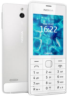 Мобильный телефон Nokia 515 Dual (белый) - передняя и задняя панели