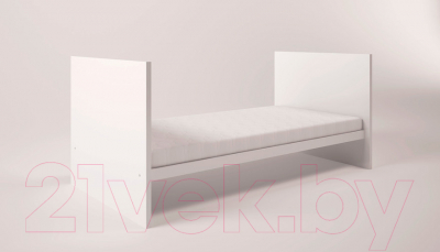 Детская кровать-трансформер Polini Kids Classic 140x70 (белый снег/макиато)