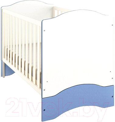 Детская кровать-трансформер Polini Kids Simple 140x70 (белый/синий)