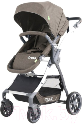 Детская прогулочная коляска Baby Tilly Cross T-171 (коричневый)