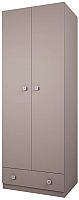 Шкаф Polini Kids Simple двухсекционный с 1 ящиком / 0001302.42 (серый) - 