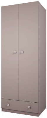 Шкаф Polini Kids Simple двухсекционный с 1 ящиком / 0001302.42 (серый)