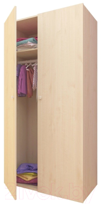 Шкаф Polini Kids Simple двухсекционный (натуральный)
