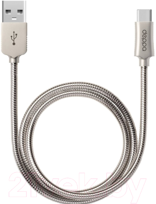 Кабель Deppa USB - USB Type-C / 72274 (алюминий/стальной)