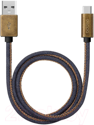 Кабель Deppa USB - USB Type-C / 72277 (медь/джинса синий)