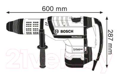 Профессиональный перфоратор Bosch GBH 12-52 DV Professional с комплектом зубил (0.615.990.J8R)