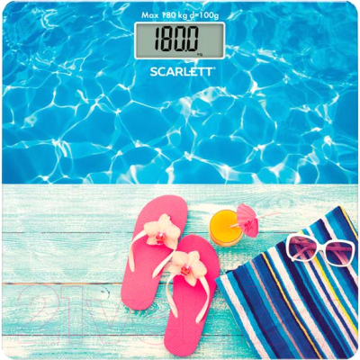 Напольные весы электронные Scarlett SC-BS33E058 (water pool)