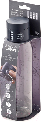 Бутылка для воды Joseph Joseph Dot Hydration-Tracking 81053 (серый)