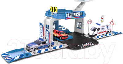 Паркинг игрушечный Dickie Majorette Creatix Полиция с машинкой / 212050001