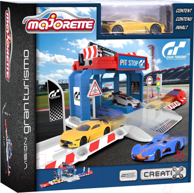 Паркинг игрушечный Dickie Majorette Creatix Gran Turismo с машинкой / 212050002