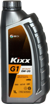Моторное масло Kixx G1 0W20 SN/CF Fully Synthetic L2055AL1E1 / L2098AL1E1 (1л)