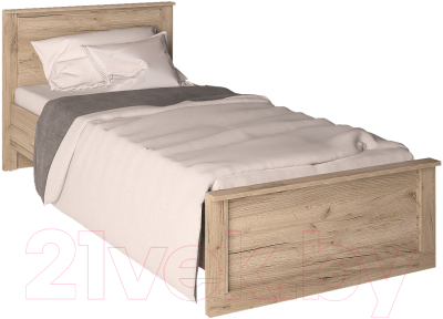 Односпальная кровать Интерлиния Лима ЛМ-К 90 (дуб корабельный серый)