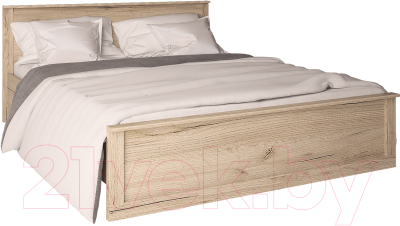 Двуспальная кровать Интерлиния Лима ЛМ-К 180 (дуб корабельный серый)