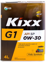 Моторное масло Kixx G1 0W30 SP L215144TE1 / L205644TE1 / L209944TE1 (4л) - 