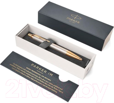 Ручка шариковая имиджевая Parker IM Premium Warm Silver Grey GT 1931687