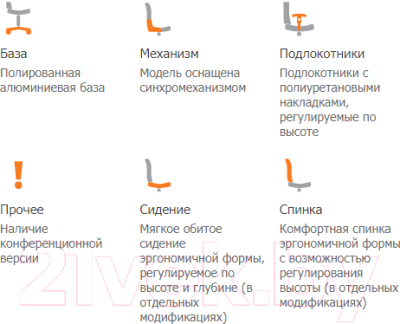 Кресло офисное Nowy Styl Orlando R ES PL64 (Eco-70)