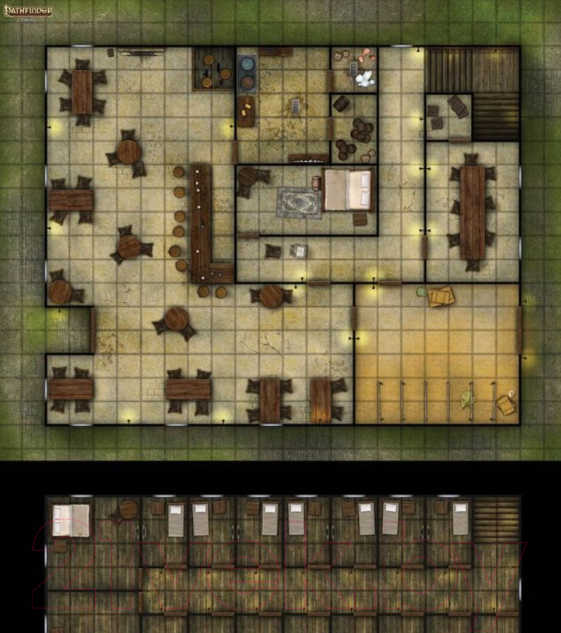 Игровое поле для настольной игры Мир Хобби Pathfinder. Таверна — фото 2
