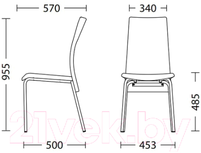 Стул Nowy Styl Muza Chrome (V-01)