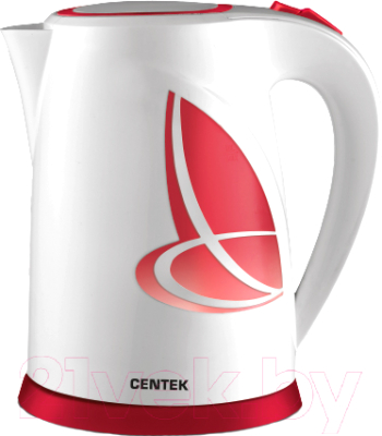 Электрочайник Centek CT-0045 (белый/красный)