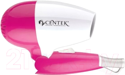 Компактный фен Centek CT-2229 (белый/розовый)