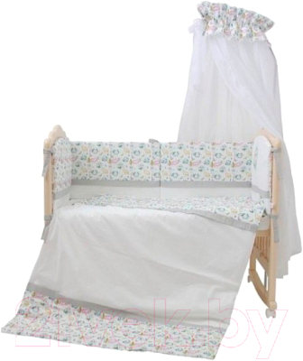 Комплект постельный для малышей Polini Kids Disney Последний богатырь 7 (лес/серый)